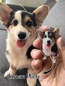 Customizable Photo Keychain, Personalized Photo Keychain, Acrylic Decorative Pendant, Laser Cut Design, Can Be Customized With Your Photo, Transparent Acrylic Keychain, Customized Photo Hanging Ornament, Suitable For Bags, Cars, Keys And Luggage, Suitable As Gifts For Girlfriends, Mothers, Family, Friends, Teachers, Classmates, Suitable For Occasions Such As Valentine's Day, Mother's Day, Teacher's Day, New Year, Ramadan - Multicolor - View 3