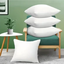 Pack Of 4 Extra Deep Filled Throw Pillow Inserts All Sizes Soft Cushion Pads For Home Decor Scatters Fillers Comfortable Support - White - View 3