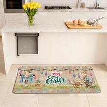 1/2 Piece Easter Kitchen Mat - Farmhouse Egg Design, Happy Easter Bunny Holiday Non-Slip Rug, Home Easter Decor, Suitable For Kitchen, Dining Room, Bedroom, Living Room, Holiday, Party, Gift - Multicolor - View 14