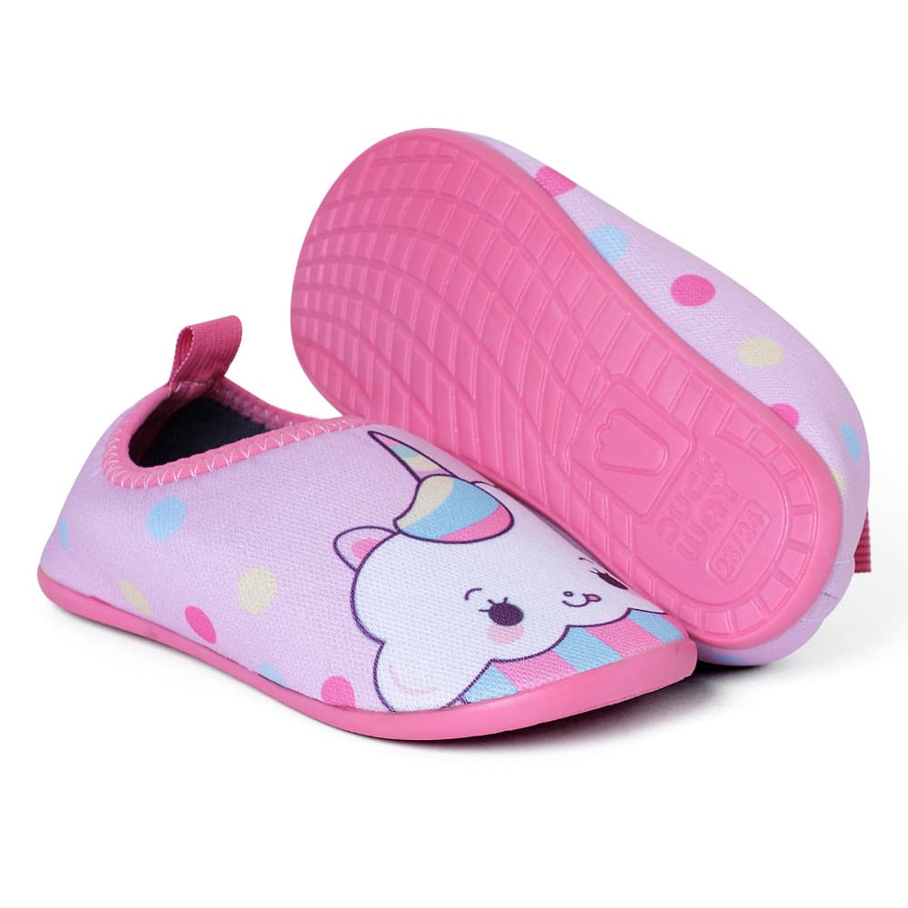 Children's Water Shoes Sizes 17-32, Non-Slip Neoprene, Easy To Put On, Beach, Pool, Park, Water, Sand, Club, Flexible - Hồng - Xem 1