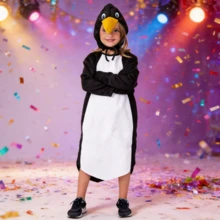 Pinguinkostüm – Karnevalskostüm bestehend aus Hut, Pinguinanzug und Handschuhen. Stilvolles Design, perfekt für Partys, Karneval, Cosplay und andere festliche Anlässe. Eine ideale Geschenkidee. - Weiss - Übersicht 6
