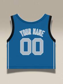Customized Basketball Jersey - Add Your Name And Number, Urban Fashionable Vest, Fast Delivery And Design Service, Essential For Game Day And Other Occasions - Blue - View 4