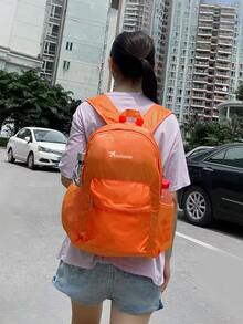 New Rhombus Pattern Foldable High-Quality Outdoor Travel Backpack - Multicolor - View 3