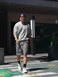 Nike Sportswear Men's Crew Neck Long Sleeve Sweatshirt With Embroidered Logo, Light Grey - Light Grey - View 8