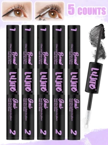 1/3/5支装睫毛簇胶水，防水睫毛胶，10毫升装，二合一家用强力粘合 - 黑色 - 查看 7