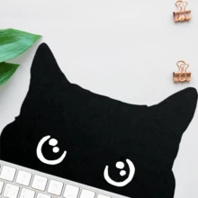 1PC 3 Inch Waterproof Outdoor PVC Removable Sticker - Minimalist Black Cat Eye Design For Laptop/Water Bottle/Car - Perfect Gift For Cat Lovers And Pet Enthusiasts,Black Cat Peeker Sticker, - 3*1.93 Inches - View 1