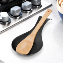 1 pieza/2 piezas Soporte de utensilios de acero inoxidable negro, mantiene los utensilios de cocina en su lugar, adecuado para mostrador, estufa o estación de café, accesorio de cocina, estante para utensilios de mango largo (negro) - Negro - Ver 7