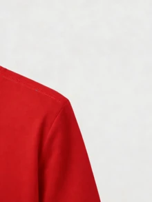 Women's "Yo Soy Elegida" 1 Thessalonians 1:4 Print Cotton T-Shirt, Casual Short Sleeve Religious Graphic Tee, S-5XL Sizes, Floral Christian Quote Top, Soft Breathable Basic Shirt For Daily Wear - 紅色 - 查看 4