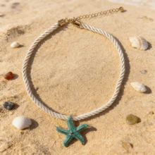 Collar exagerado con colgante de estrella de mar, estilo playa y océano - collar de estrellas de mar - Ver 7