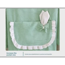 高端女士防水防油外围裙，家用厨房防污耐磨宽松成人连体工作服 - 彩色 - 查看 7