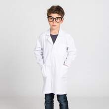 Blouse de médecin pour enfants – Blouse médicale en coton pour enfants, blouse de médecin, blouse de laboratoire, blouse d'écolier, convient aux enfants, costume de cosplay - 6-8 ans - Voir 2