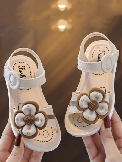 Girls Sandals Fashion Toddler Little Big Kids Princess Summer Beach Soft Bottom Slippers