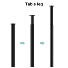 1/2/4PCS 71-110CM Adjustable Kitchen Worktop/Desk/Breakfast Bar Table Leg 60mm Bar - Black - View 5