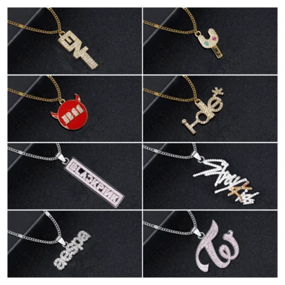 Mặt dây chuyền chữ mạ vàng 18K hình Kpop STRATKID SK BP AESP EN IDLE, thời trang Hàn Quốc, đồ sưu tầm dành cho fan, quà tặng, hàng hóa Hip Hop.