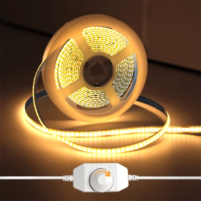 1 st 5V COB LED-ljusremsa USB COB böjbar ljusremsa flexibel varm ljus LED-remsa dimmer, lämplig för rum TV spegel bakgrundsbelysning skåp självhäftande ljus, TV-bakgrundsbelysning, heminredning, dekorativ belysning, böjbar design, dimbar belysning, justerbar ljusremsa