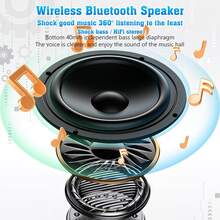 Altavoz inalámbrico portátil con soporte para teléfono - Negro - Ver 4