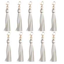 10 chiếc mặt dây chuyền tua rua thủ công bằng da, móc khóa tua rua, đồ trang trí DIY, thích hợp cho túi xách, rèm cửa, đánh dấu sách, chìa khóa [Mặt dây chuyền tua rua ví xe hơi] Móc khóa tua rua dễ thương, phụ kiện ví, ba lô, chìa khóa xe hơi, quà Giáng sinh - Nhiều màu - Xem 15