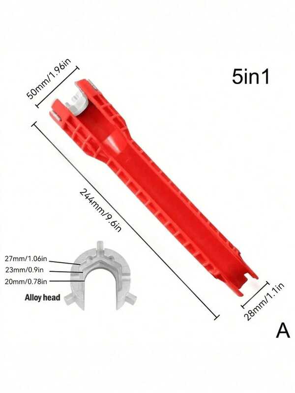 5 In 1 Sink Faucet Wrench Repair Tool Non-Slip Kitchen Bathroom Faucet Assembly Key Plumbing Installation Wrench Pipe Spanner