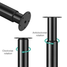 1/2/4PCS 71-110CM Adjustable Kitchen Worktop/Desk/Breakfast Bar Table Leg 60mm Bar - Black - View 6