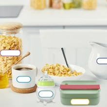 40pcs Daycare Labels, Waterproof Baby Name Labels, Washable Bottle Labels, Reusable Self-Adhesive Label Stickers, Waterproof Writing (Includes 8pcs Animal Labels) - Solid Color (includes 8 Piggy Baby Bottle Labels as a Gift) - View 6