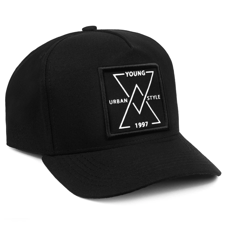 Urban Style Trucker Hat With Curved Brim And Adjustable Strap - Various Colors - Black - View 1