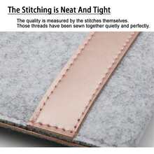 FIORIA Double-Layer Laptop Sleeve For MacBook Air/Pro, Horizontal Flip-Cover Design, Distressed Leather Texture, Double Magnetic Closure, Made Of Microfiber And Felt Material, Comfortable To The Touch And Portable. - Mint Green - View 8