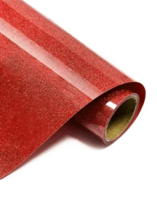 12 Solid Color Glitter Vinyl Sheets, Sparkle Glitter Lettering Film, 30.5cm X 90cm / 12in X 3ft, DIY Pattern Heat Transfer Vinyl - Multicolor - View 15
