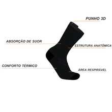Adult Polyamide Running Socks With 3D Cuff, Breathable, Thermal Comfort, High Performance - Negro - Ver 3