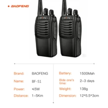 2 Pcs Baofeng Walkie-talkie BF-666S comunicaciones por radio Color Negro - Negro - Ver 4