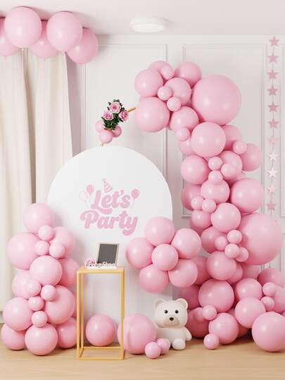 Pink Balloons 14/34/64/103/163/236pcs - Different Sizes Of 36 18 12 10 5 Inch Light Pastel Pink Latex Balloons Arch Kit Garland For Birthday Wedding Anniversary Bachelorette Baptism Graduation Gender Reveal Bridal Shower Easter Princess Party Decorations(With Ribbon)