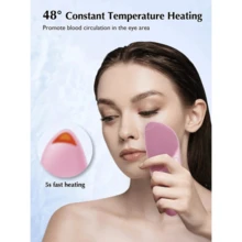 Electric Silicone Facial Cleanser, Waterproof Rechargeable Cleaning Brush, 4 Cleaning Modes, Used For Cleaning, Exfoliating, And Massage (Pink) - 粉色 - 查看 2