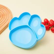 1pc Baby Silicone Suction Plate With Compartments, Infant Toddler Feeding Dish, Anti-Slip Divided Plate, Dishwasher Children Tableware Set - Multicolor - View 12