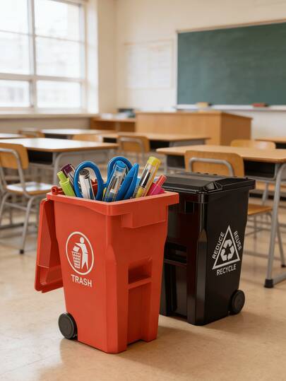 Desktop Trash Can, Waste Bin, Multi-Function Desktop Plastic Storage Bucket, Pen Holder, Mini Trash Can, Mini Trash Can With Lid, Detachable Small Trash Can, Small Plastic Trash Can, Suitable For Office, Desk, Car, Best Choice For Classmates And Friends, Available In Multiple Colors