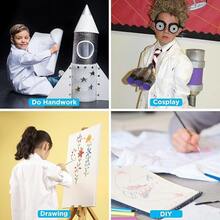 Blouse de médecin pour enfants – Blouse médicale en coton pour enfants, blouse de médecin, blouse de laboratoire, blouse d'écolier, convient aux enfants, costume de cosplay - 6-8 ans - Voir 4