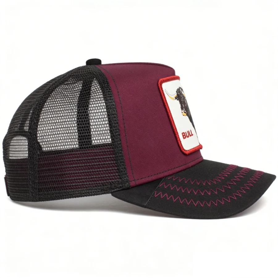 Fashion Adjustable Breathable Baseball Cap - Ventilated, One-Size-Fits-Most, Animal Print Design, Perfect For Outdoor Activities, Unisex For Men And Women, Great For Summer Sports, Travel, And Casual Wear - Red - View 1