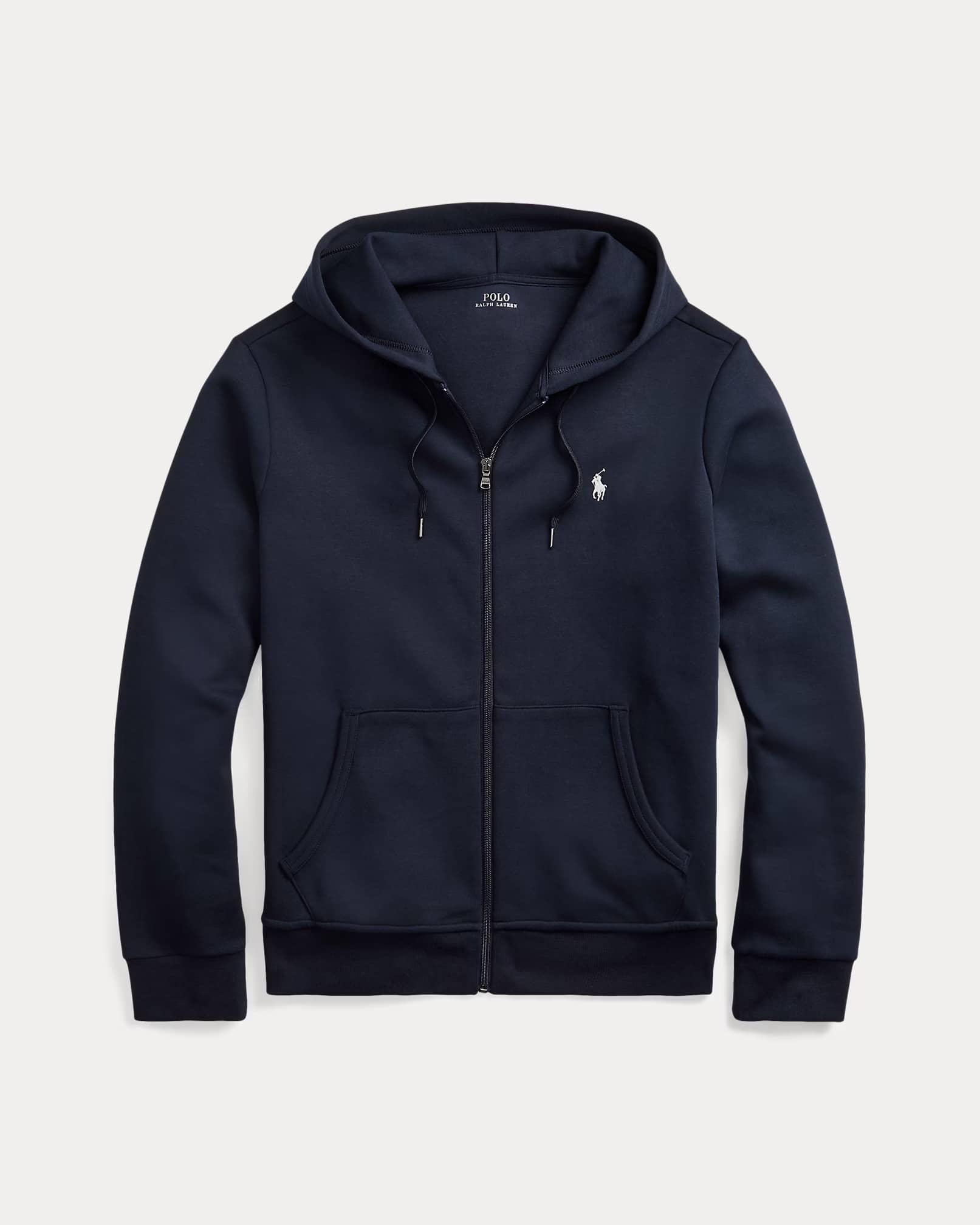 Polo Ralph Lauren Double-Knit Full-Zip Hoodie,Embroidered Logo Hoodie - Unisex - 藏蓝色 - 查看 1