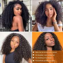 30 Inch Jerry Curly Lace Front Wigs Human Hair 250 Density 13x4 HD Transparent Water Wave Lace Front Wigs Human Hair Pre Plucked Deep Wave Wig Curly Wig For Women - Natural Black - 查看 8