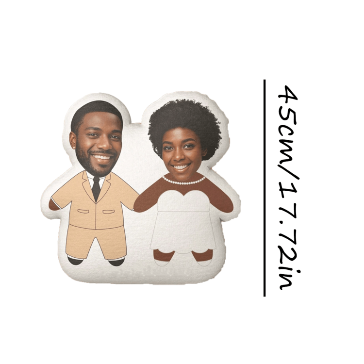 Gối trang trí in theo yêu cầu, họa tiết hoạt hình dễ thương, in hình chân dung, in hai mặt, thích hợp làm gối ôm mini bên giường ngủ, gối tựa sofa, quà tặng sinh nhật, Giáng sinh, Halloween, Lễ Tạ ơn độc đáo dành cho gia đình và bạn bè. - màu đen - Xem 14