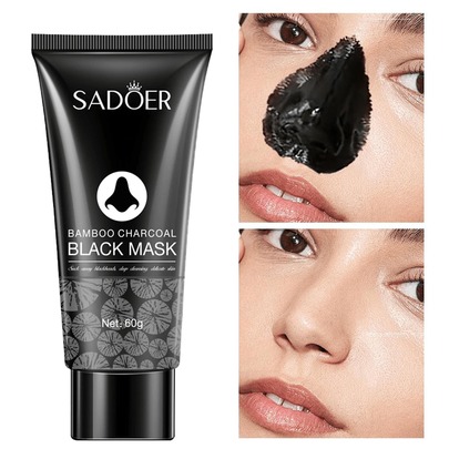 Bamboo Charcoal Blackhead Remover Mask Deep Cleansing Purifying Blackhead Peel-Off Facial Mask 60g Unisex Skincare Blackhead Removal Smooth Clear Exfoliant Gentle Face Mask Skin Repair Comfort Pore Moisturize Blackhead Removal Products