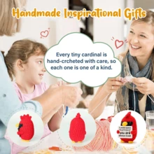 Hand-Crocheted Desk Decorations: Whimsical Sci-Fi Figures, Animal And Plant-Themed Dolls, And Cute Cartoon Designs-A Heartwarming, Handcrafted Gift That Brings Joy And Positivity. These Make Excellent Birthday Gifts For Close Friends, Girlfriends, Or Sisters, Or As Small Tokens Of Friendship For Women. - Multicolor - View 7