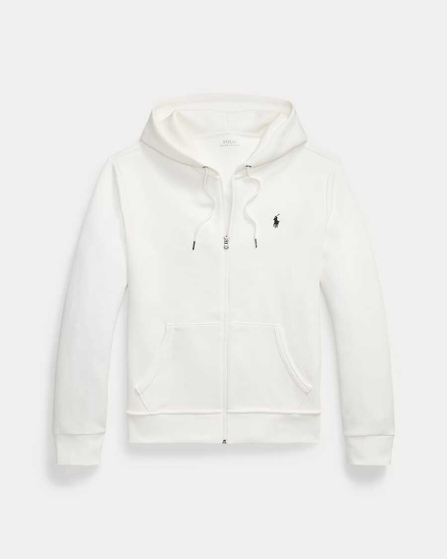 Polo Ralph Lauren Double-Knit Full-Zip Hoodie,Embroidered Logo Hoodie - Unisex - White - View 1