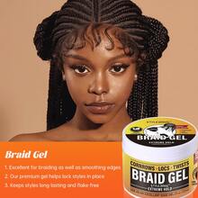 Strong Hold Hair Wax, Suitable For All Hair Types, Non-Greasy Styling Wax, Edge Control Wax, No Flaking, Long-Lasting Braiding Gel, Easy To Use, Smoother Application. - 120ml - View 3