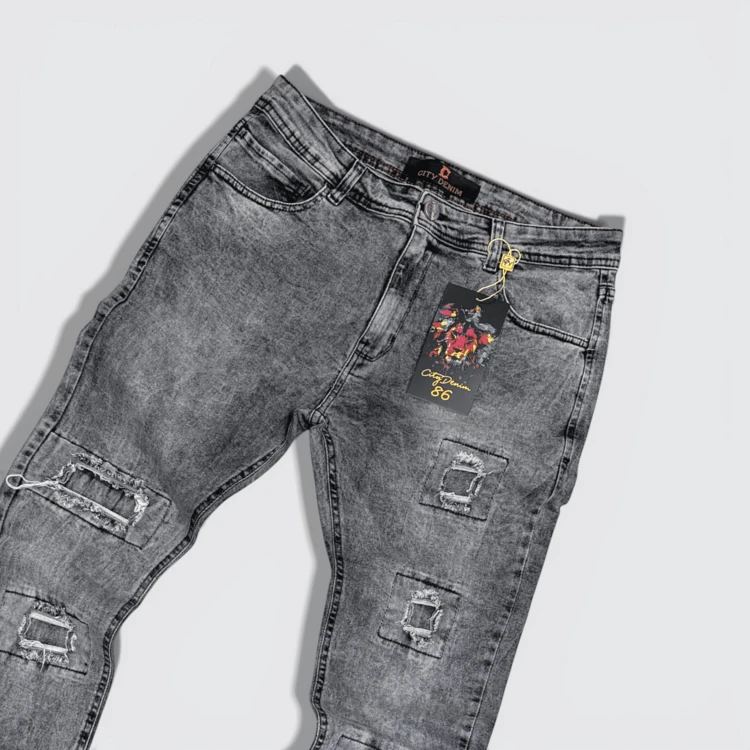 Calça Jeans Masculina Skinny Ajustada Efeito Alongador - JO-008 - Visão 4