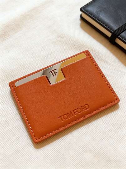 Tom Ford กระจกใส่บัตรสีส้ม, กระจกสองด้านแบบพกพา, กระจกแต่งหน้าหนังประณีตและทันสมัย, กระจกแต่งหน้าขนาดกะทัดรัด, เหมาะสำหรับใช้ในชีวิตประจำวัน, ของขวัญที่ดีสำหรับแฟนสาว