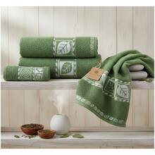 5-Piece Towel Set For Bath And Face, 100% Cotton, With Bath Mat For Bathroom And Washroom - 綠色 - 查看 7