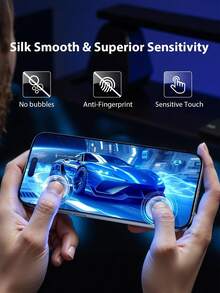 3pcs 9H Full Coverage Tempered Glass Screen Protector Compatible With IPhone 17 Pro Max, 16 Pro Max, 15 Pro Max, 14 Pro Max, 13 Pro Max, 12 Pro Max, 11 Pro Max, XS Max, XR, X, 8 Plus, 7 Plus, Scratch-Resistant, Fingerprint-Proof, Phone-Friendly - Clear - View 4