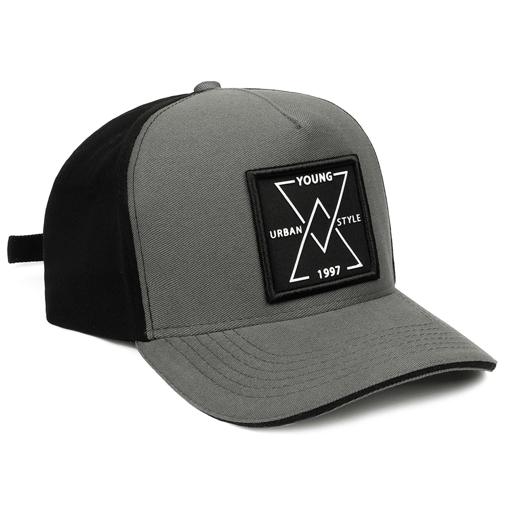 Urban Style Trucker Hat With Curved Brim And Adjustable Strap - Various Colors - Grey - View 1