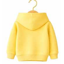 Children's Kangaroo Hoodie With Rainbow Print 1016 Cute, Delicate, Comfortable Women's Winter Sweatshirt In Premium Fabric - 黃色 - 查看 2