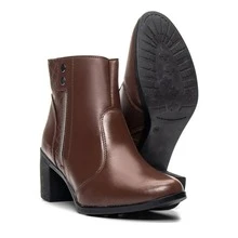 Women's Ankle Boot With Chunky Heel, Soft, Comfortable, Winter New Arrival - Rỉ Nâu - Xem 2