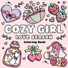 1本40页190克温馨女孩成人涂色书 - 甜心女孩+浪漫爱心插图，舒缓压力涂色书，婚礼季、母亲节完美礼物 - 溫馨女孩的季節 - 查看 12